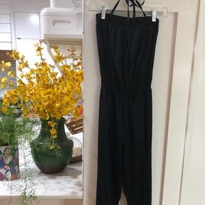 Black strapless pant jumpsuit